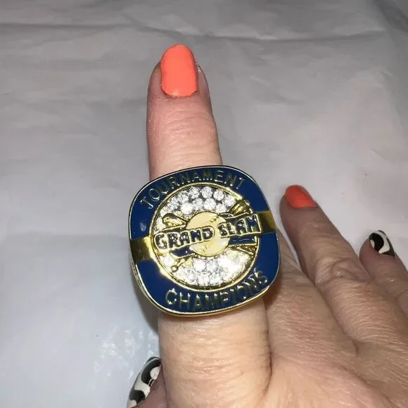 Gold Tone‎ Fun Faux Grand Slam Tournament Win Ring