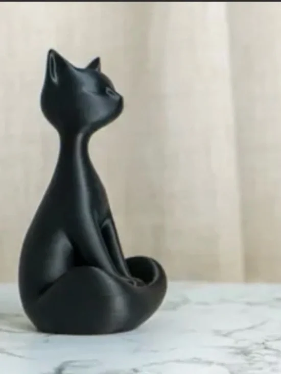 Black Ceramic Cat statue not a toy for pets