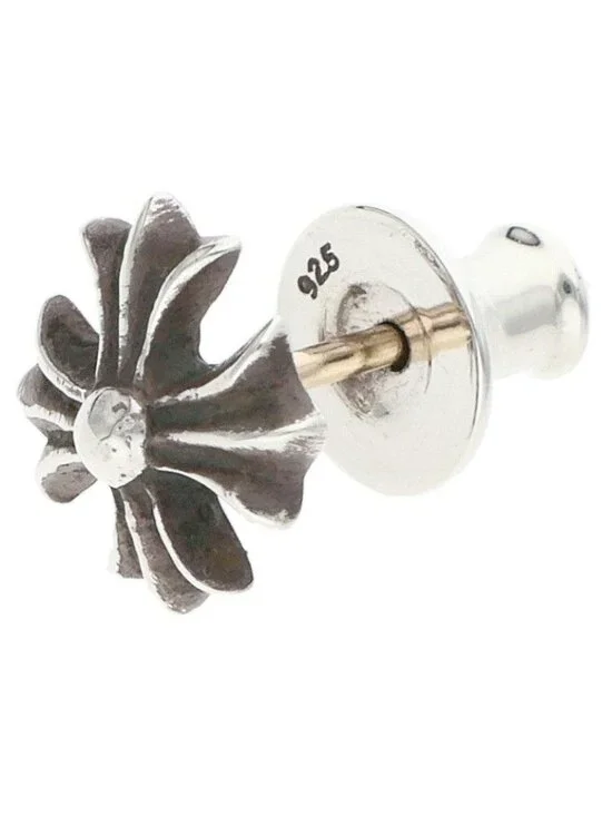 Chrome Hearts No2 CH Pls CH Plus Stud Silver Earrings