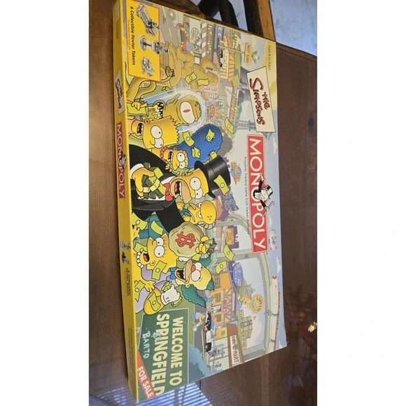 The Simpsons Monopoly 2001 USAopoly Game 5 Pewter Tokens- Missing Fish
