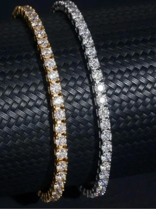 3MM GRA - Certified 7inch Moissanite Bracelet, Excellent Cut, Passes Tester