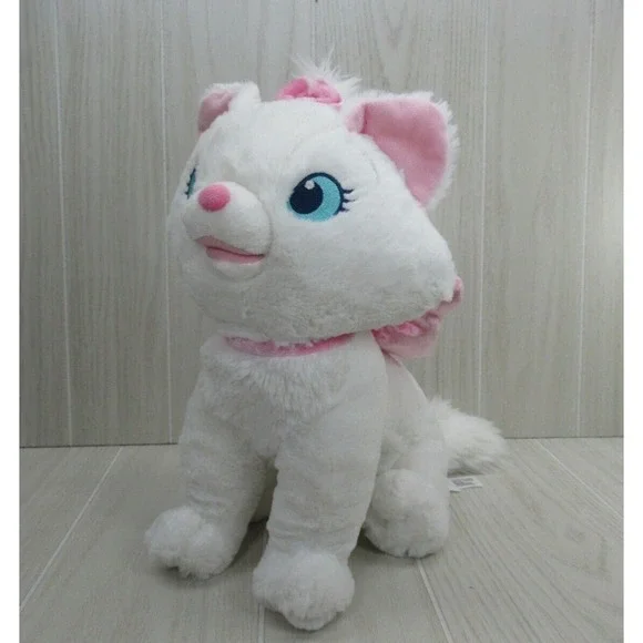 Disney‎ Store The Aristocats Marie White Cat Plush Pink Bow 12-13