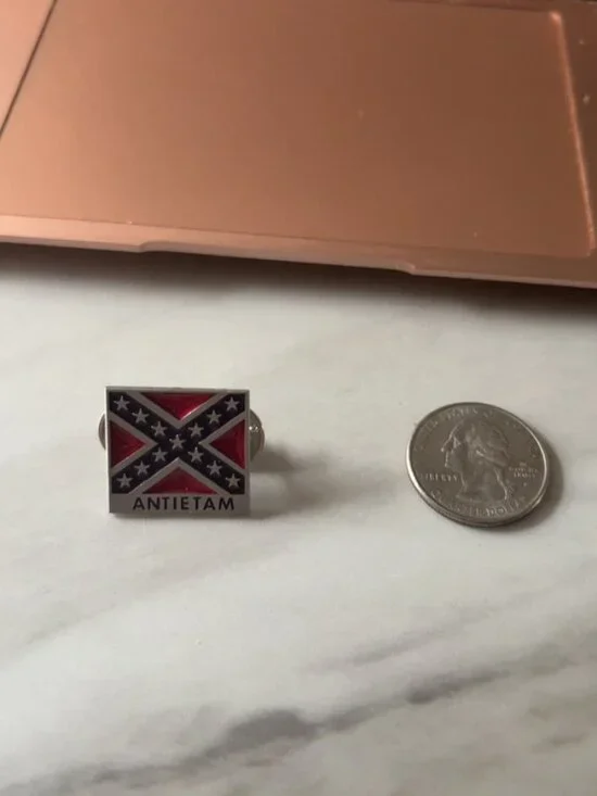 Antietam Confederate Battle Flag Enamel Pin - Vintage
