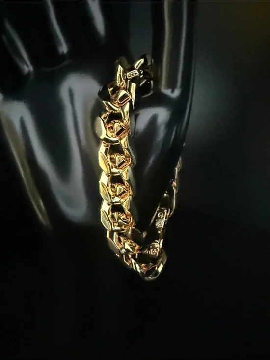 Gold Link Cuban Bracelet - Men