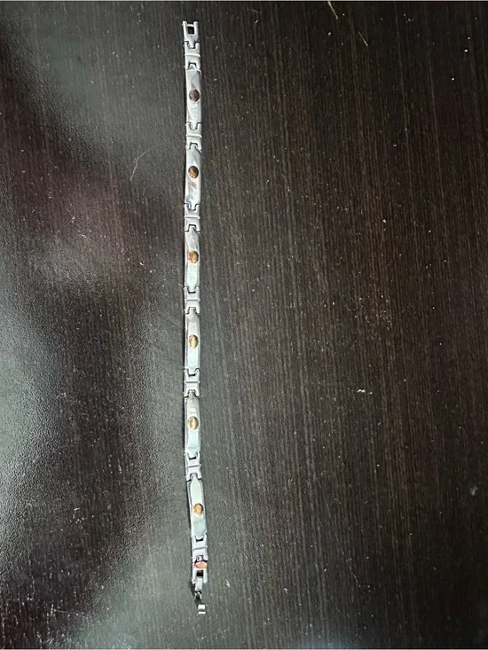 QVC Stainless steel Bracelet with Gold Tone Accents