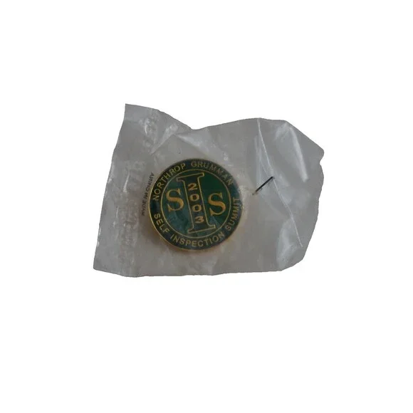 NEW Northrop Grumman Pin Self Inspection Summit 2003 SIS Green Gold Tone Lapel