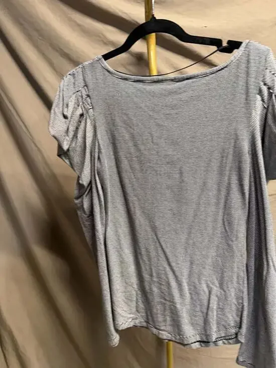 Free People Penelope Puff Sleeve Striped Top M