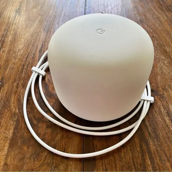 Google White Network Router with Network Cable