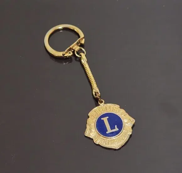 Vintage Lions International Gold Toned Keychain (#127)