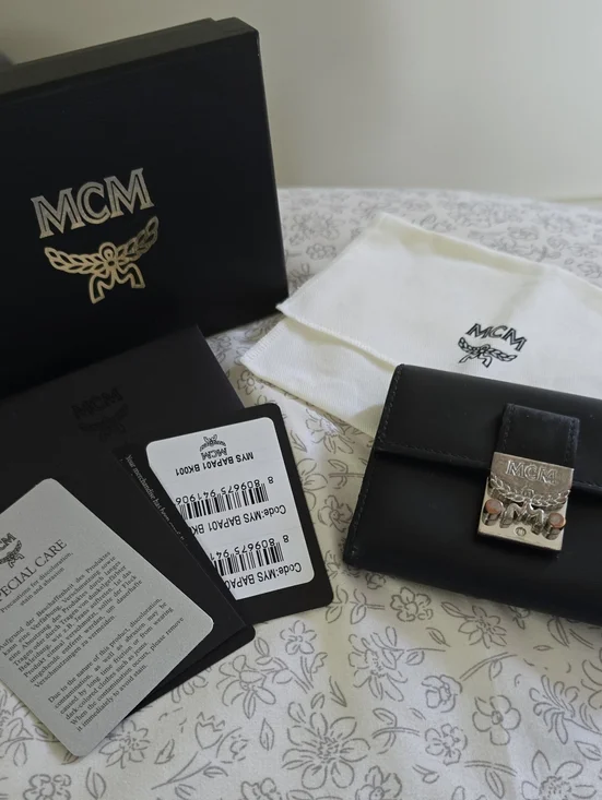 MCM Tracy Trifold Mini Leather Wallet