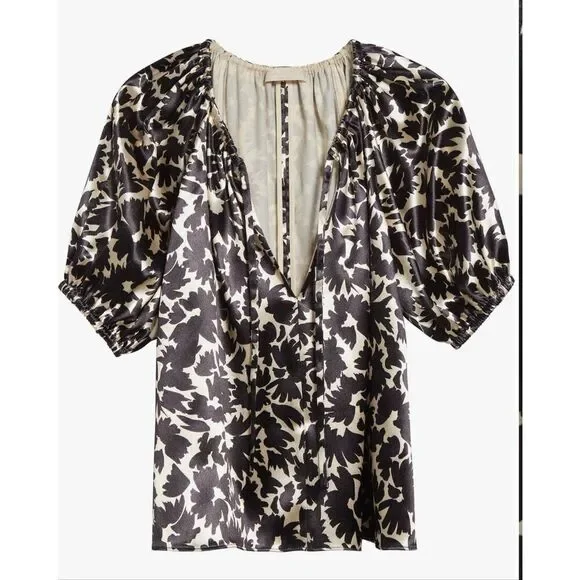 Ulla Johnson Elvia Blouse in Sapphire NWT Size 2