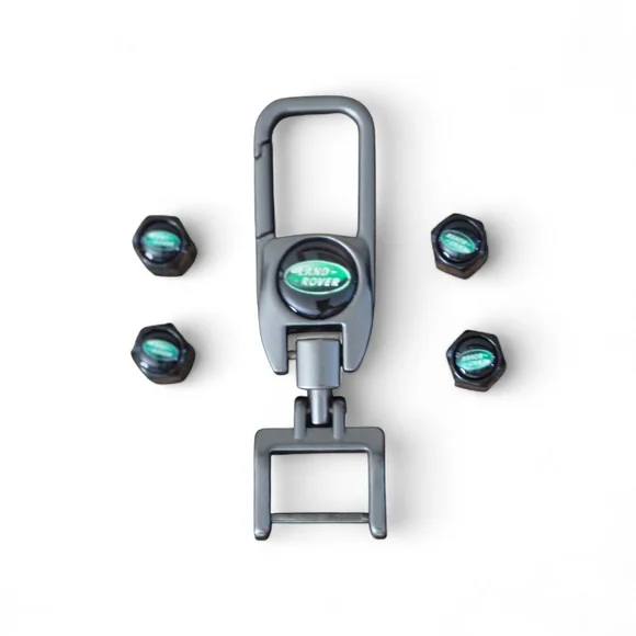 Land Rover Key‎ Holder & Valve Caps One Size Black Green