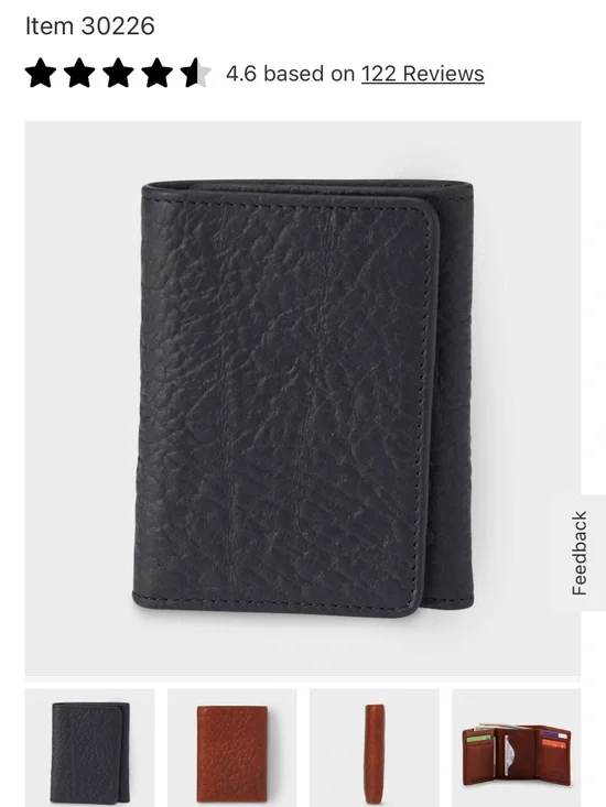 Duluth Classic Men’s Bison Trifold Wallet - Black