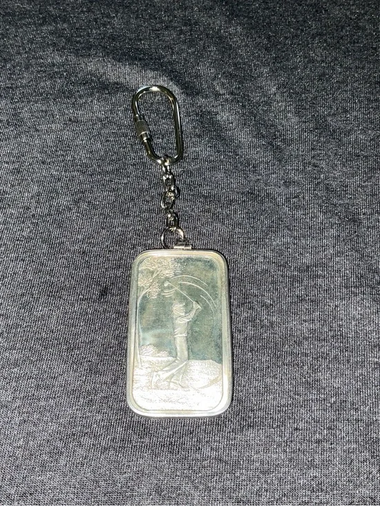 Classic Silver Golf Keychain - 1 ounce of .999 fine silver. Very good condition.