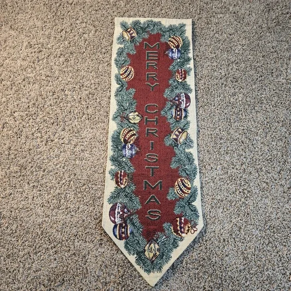 Christmas‎ Merry Christmas Wall Tapestry Banner Missing Tassel