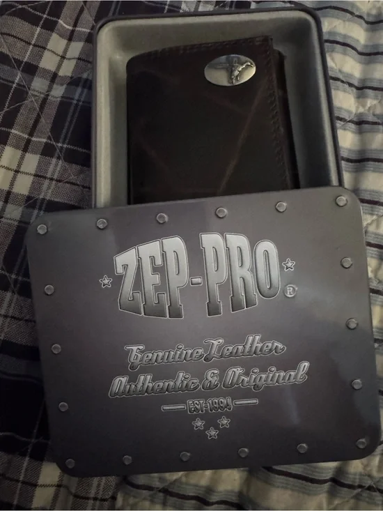 ZEP-PRO Men's Genuine Leather Brown Bifold Wallet
