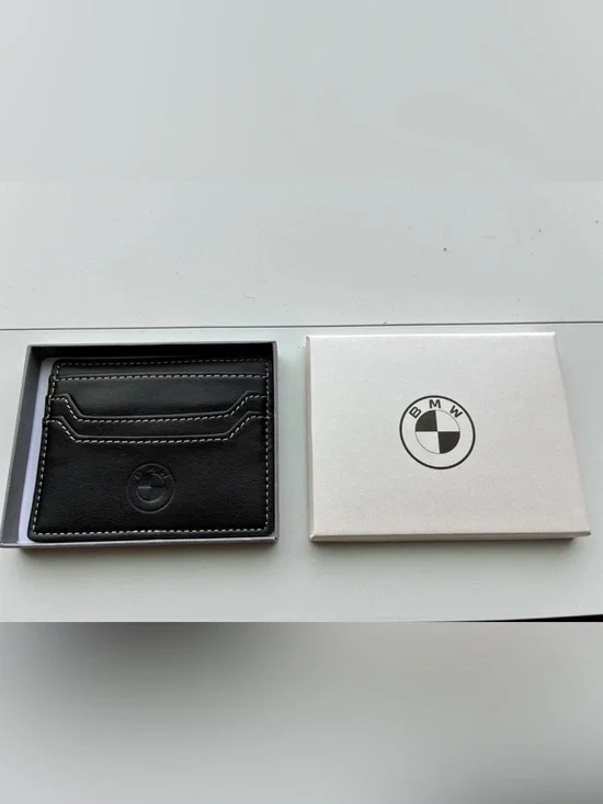 BMW Black Leather Slim Card & Key Pocket