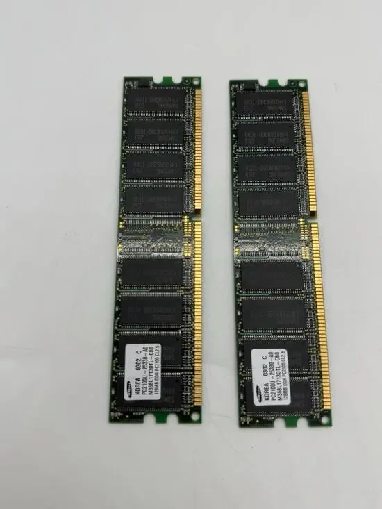 Lot of 2 Samsung 128MB PC2100 DDR Desktop RAM Memory Untested M368L1713DTL