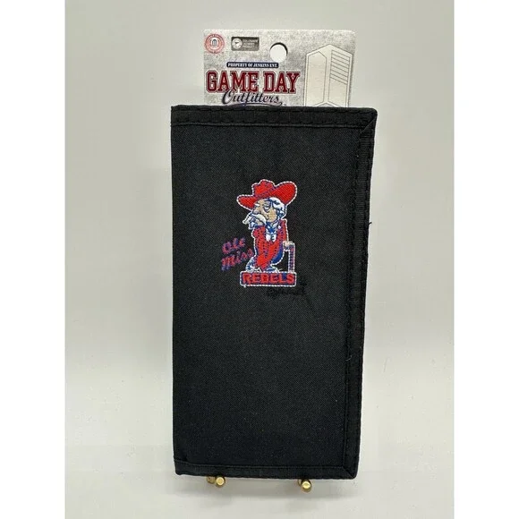 Ole Miss Rebels Embroidered Checkbook Wallet Credit Card Money NCAA Football