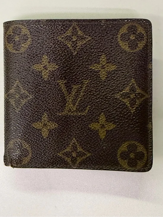 Louis Vuitton Monogram Canvas Money Clip in Brown and Gold