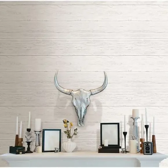 NuWallpaper Shiplap White Peel & Stick‎ Removable Wallpaper Roll 20.5”x18’ NEW
