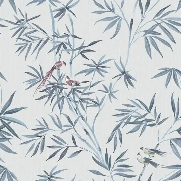 Tempaper & Co. -  Bamboo Chinoiserie Removable Peel a Blue