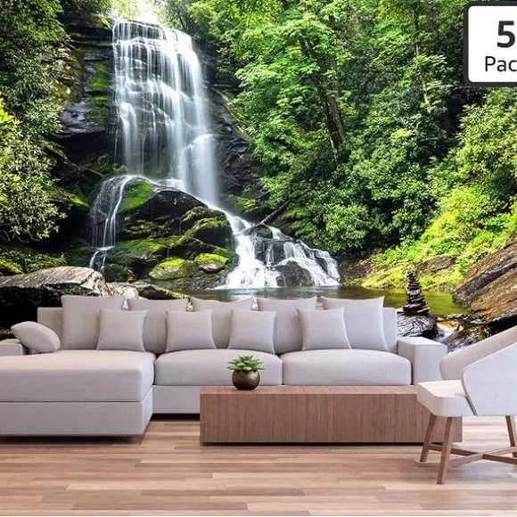 Waterfall Nature Wall Mural - Scenic Home Decor