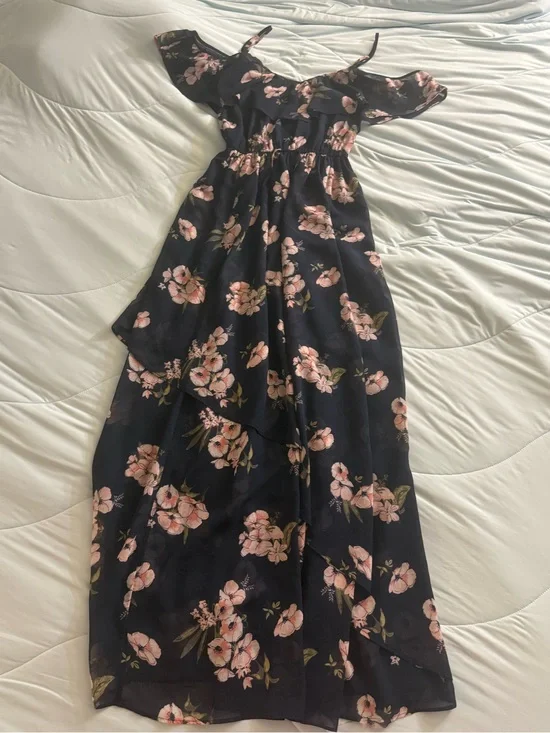 Abercrombie & Fitch Navy Dress with Pink Floral Accents