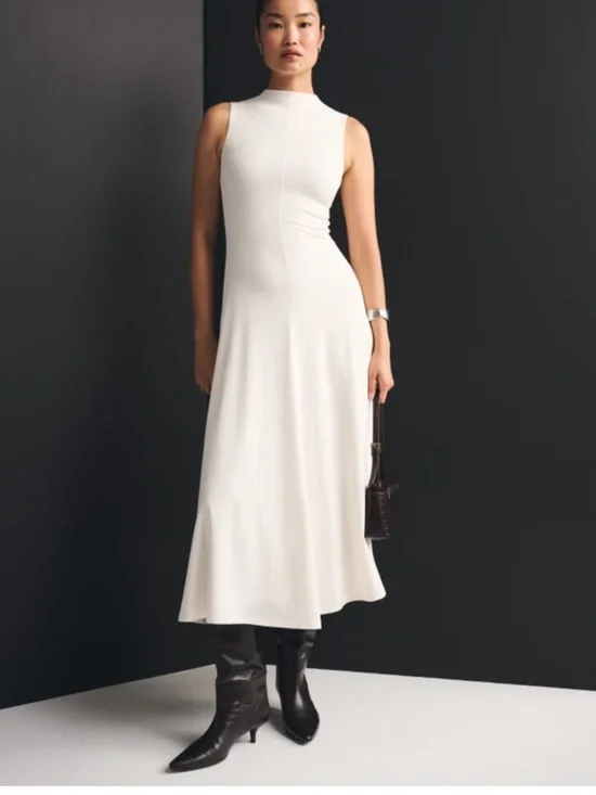 Abercrombie & Fitch Mockneck Knit Maxi Dress