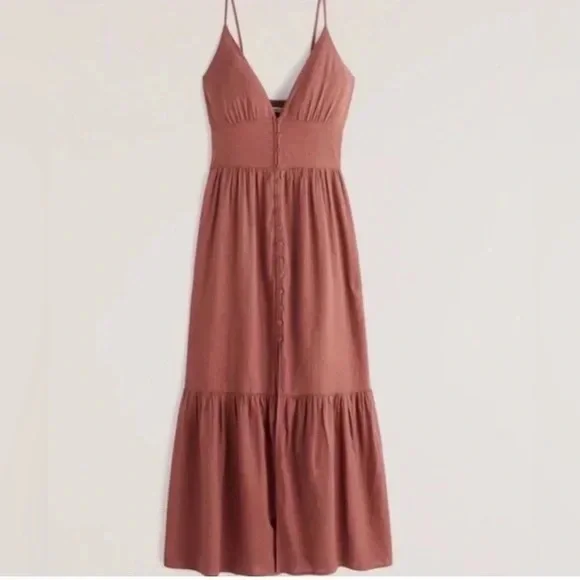 Abercrombie & Fitch Rusty Rose Maxi Dress