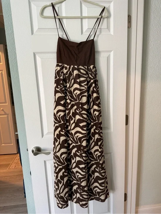 A&F Tie Back Babydoll Maxi Dress