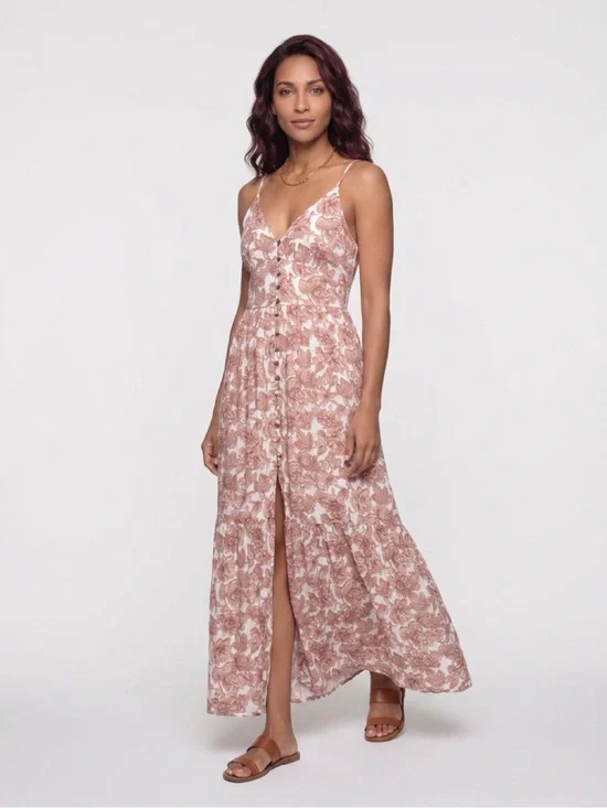 Abercrombie & Fitch Dusty Rose Floral Maxi Dress