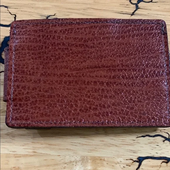 Premium Brown Leather Money Clip