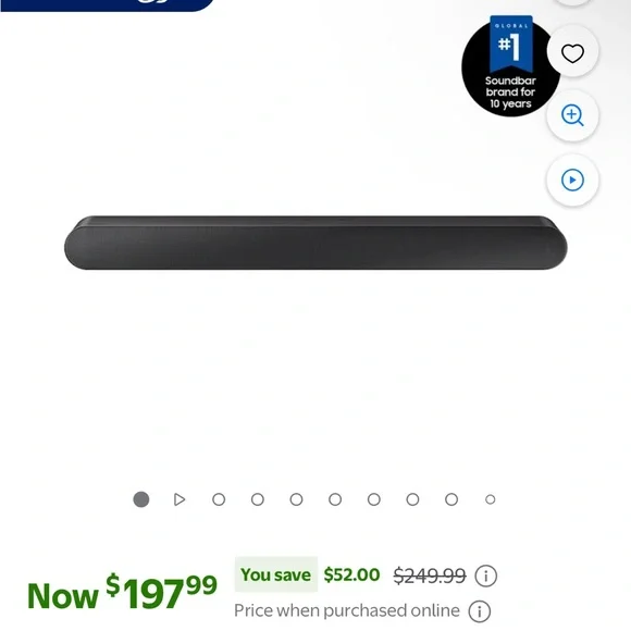 Samsung Black Soundbar with Sleek Minimalist Design