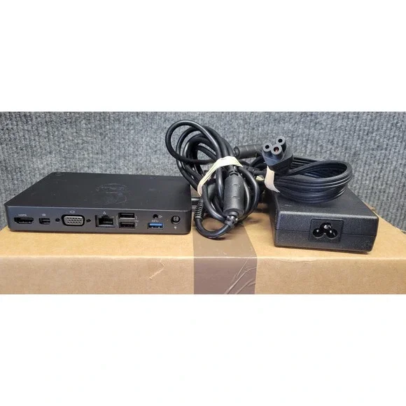 Dell WD15 Business Docking Station K17A USB-C with 180W‎ AC Power Adapter Black