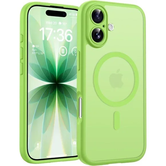 Light Green Iphone 17 Pro Max Full Camera Protection Translucent Mate Phone Case