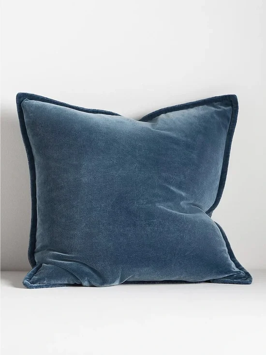 NWT Anthropologie Velvet Trova Pillow Denim 22 x 22