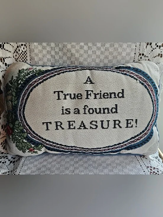 90's Needlepoint Decorative Pillow