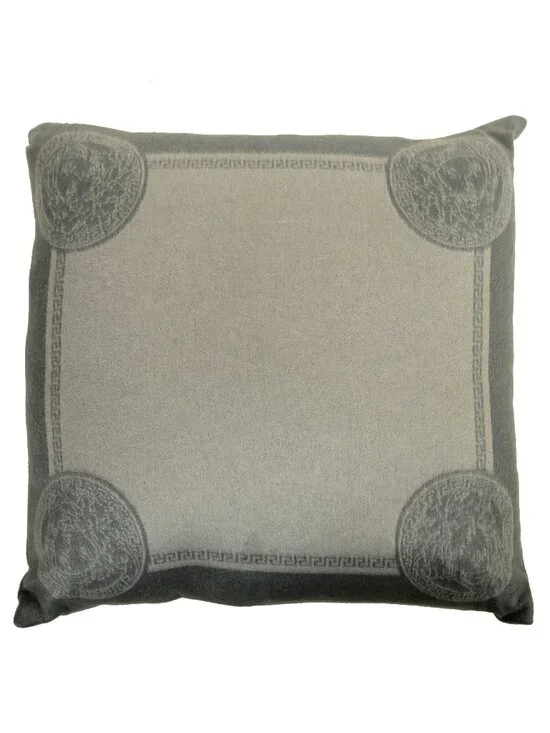 Versace Logo Pattern Silk Cashmere Throw Decorative Cushion Pillow