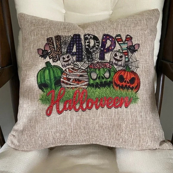 4/$15 ❤️ Clearance 💥Halloween Pillow Cover 2 Sided Images