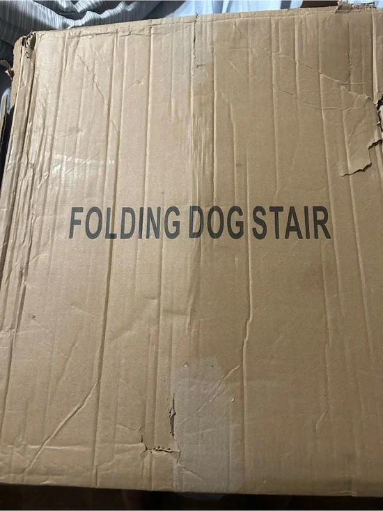 Folding Dog Stair - Sturdy Brown Pet Steps