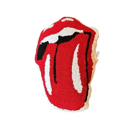 NEW throw pillow retro‎ vintage style music lips novelty