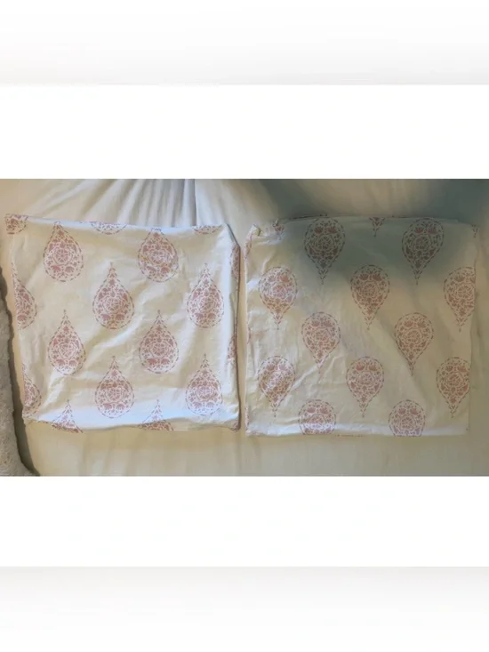 Home Accents Pink & Green Patterned Throw Pillow Cover Set