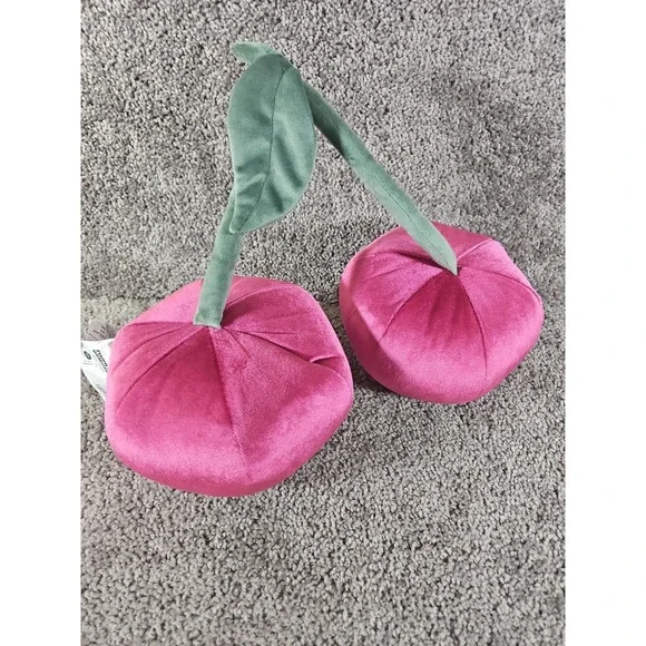 Plush Velvet  Cherry Decorative Pillows Fruit Novelty From Target