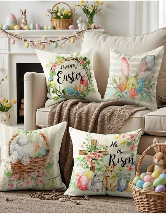 4 Easter Pillow Covers