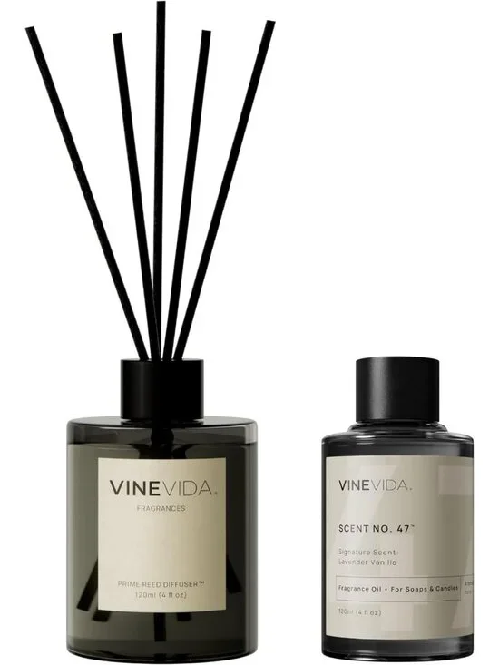 Lavender Vanilla Reed Diffuser Set | Long-Lasting Home & Bathroom Fragrance