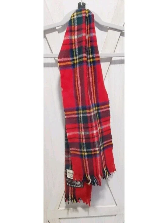 Glen Appin Of Scotland 100% Wool Scarf Tartan Scotch Plaid Fringe Wrap