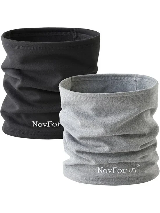 2-Pack Winter Neck Warmers for Men & Women - Thick Windproof Gaiter Face Scarves