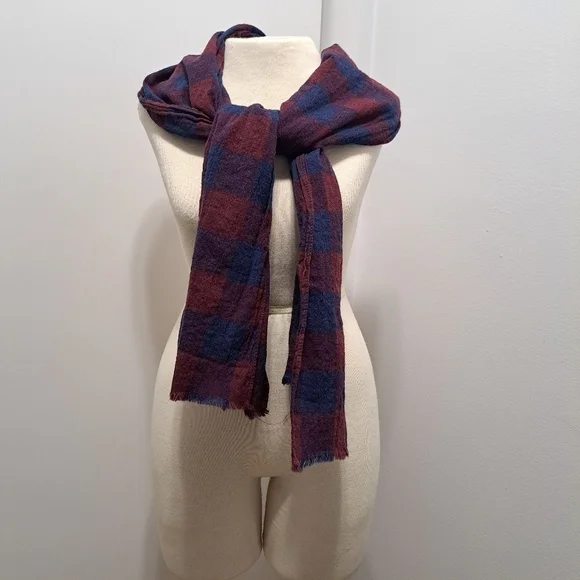 H&M Faded Look Plaid Scarf