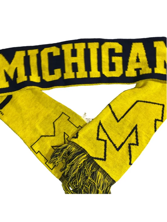 Unisex Michigan Wolverines Scarf One Size Yellow and Blue